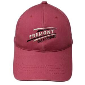 Town Talk Fremont Golf Course Baseball Cap Red Adjustable Strapback Cotton Hat